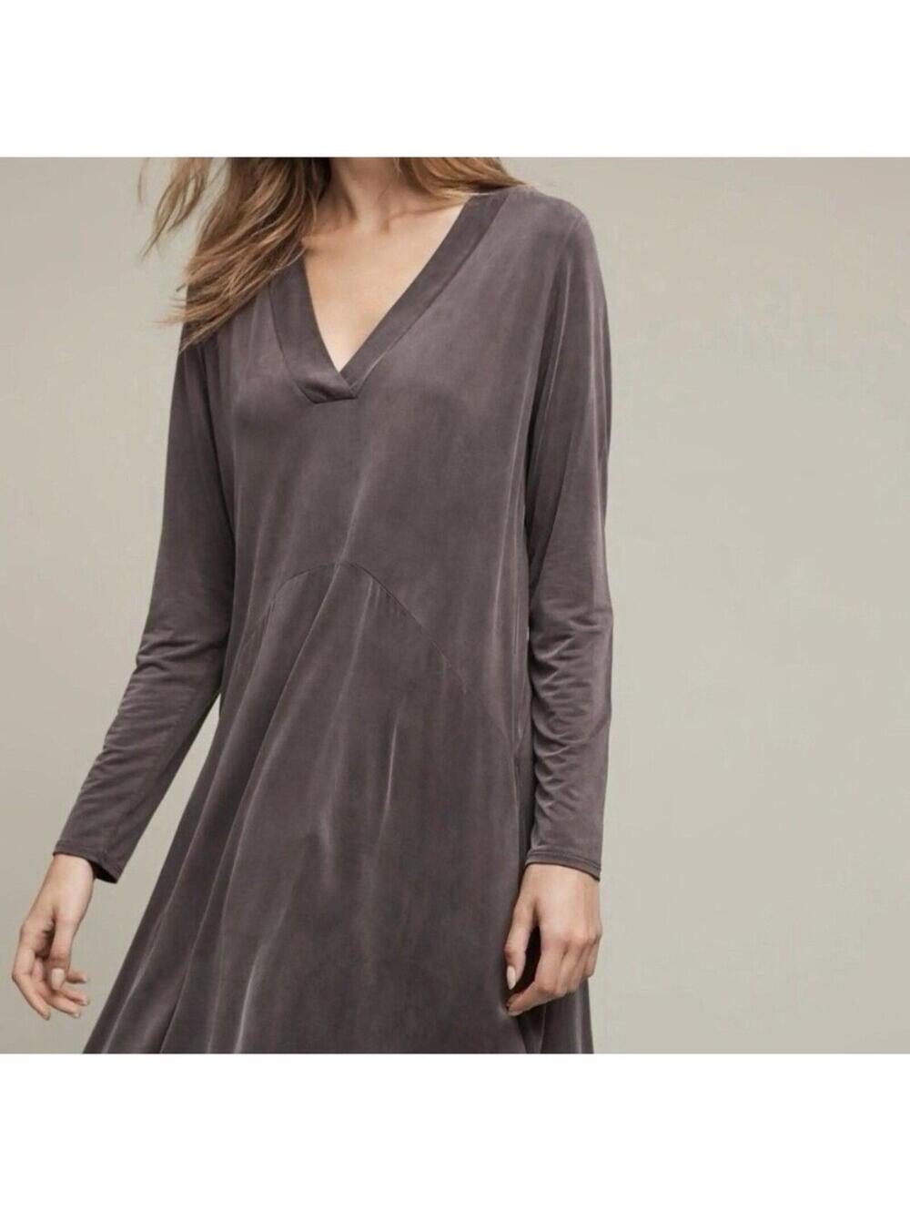 Women's Anthropologie Dolan Left Coast plum purple long-sleeve swing dress Small